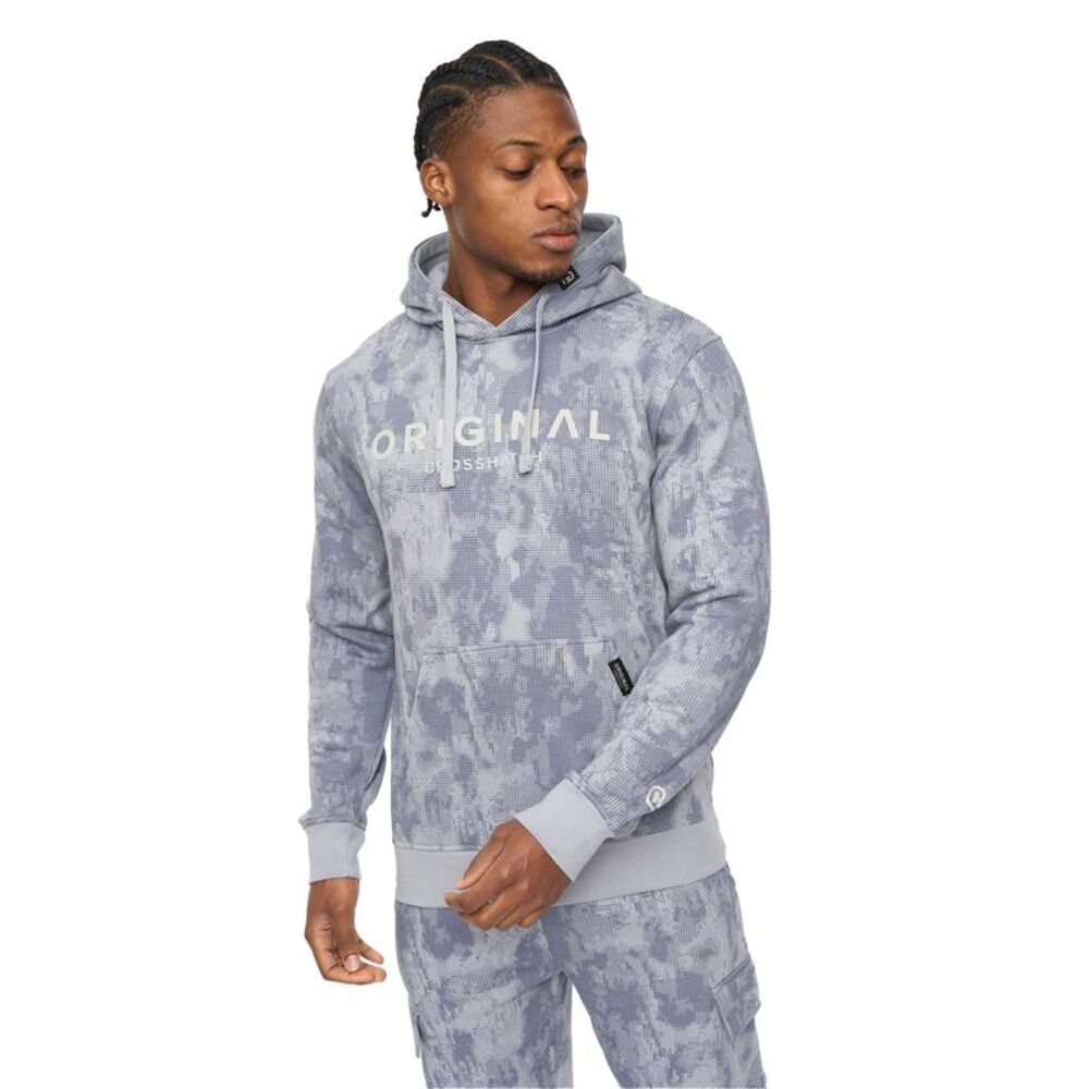Crosshatch Mens Bardon Hoodie / Steel Blue